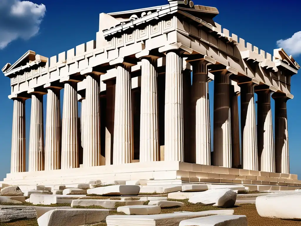 Evolución de la Antigua Grecia: Parthenon, impresionante templo griego destacado por su arquitectura y esculturas