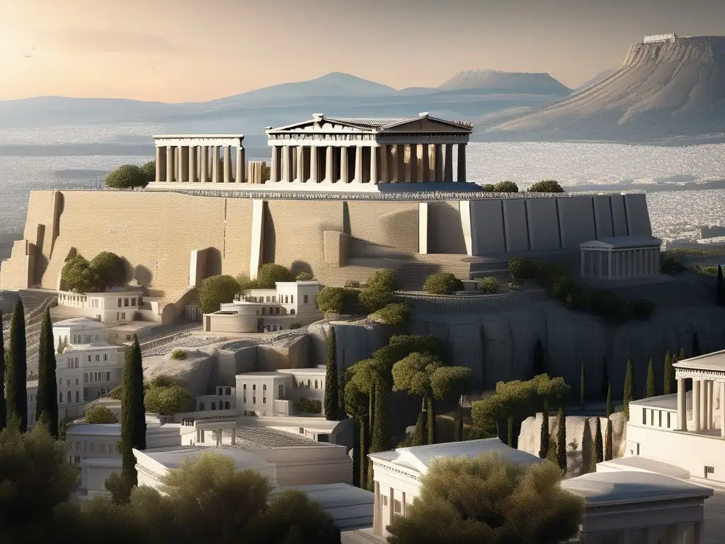 Origen revolucionario de la moneda en la Antigua Grecia: Acropolis de Atenas en su esplendor