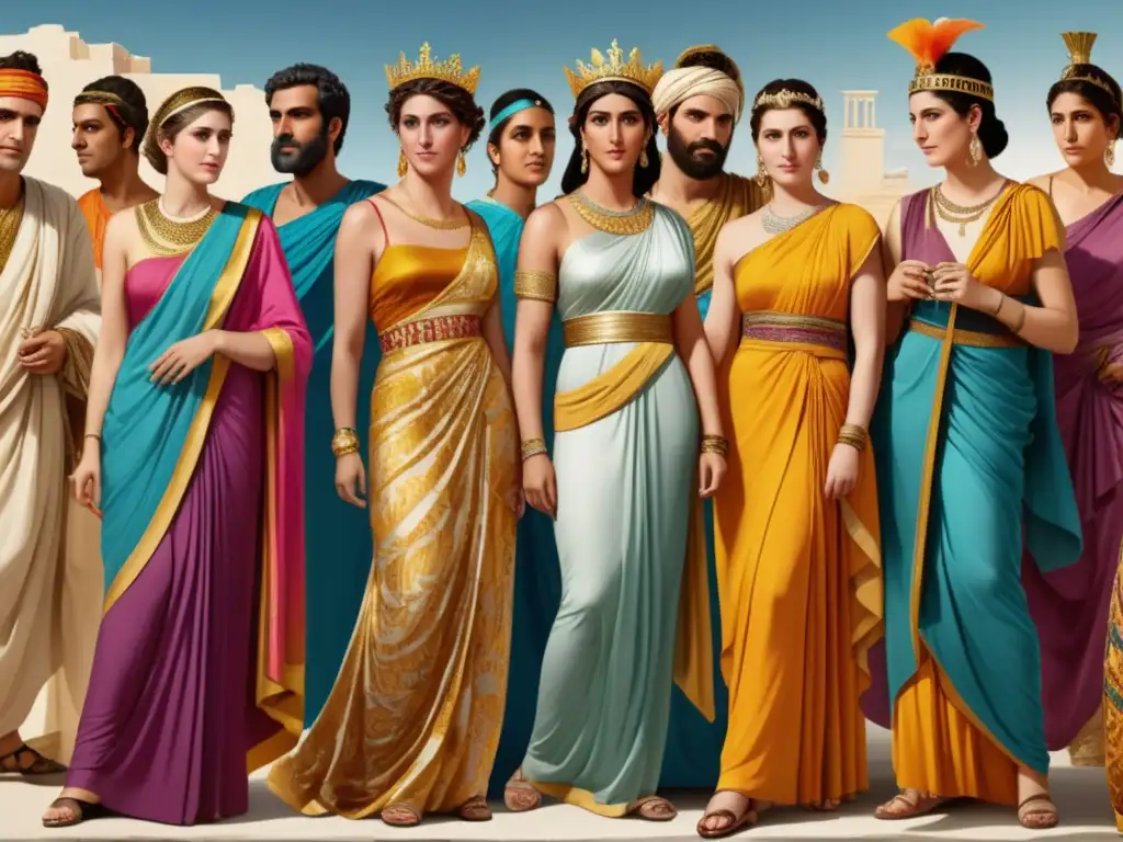Vestimenta y significado colores en la Antigua Grecia