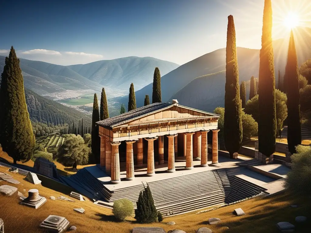 El legado del oráculo de Delfos: una imagen impresionante del santuario de Apolo en Delphi