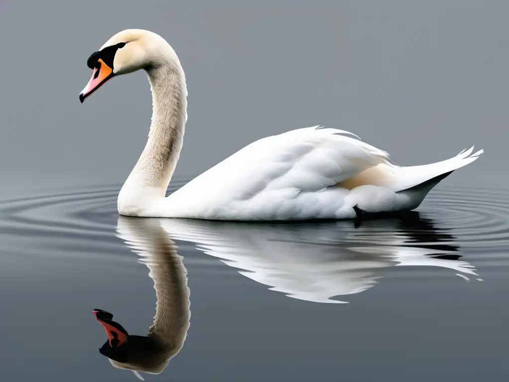 Simbolismo del cisne en Grecia: elegante cisne blanco en un estanque sereno