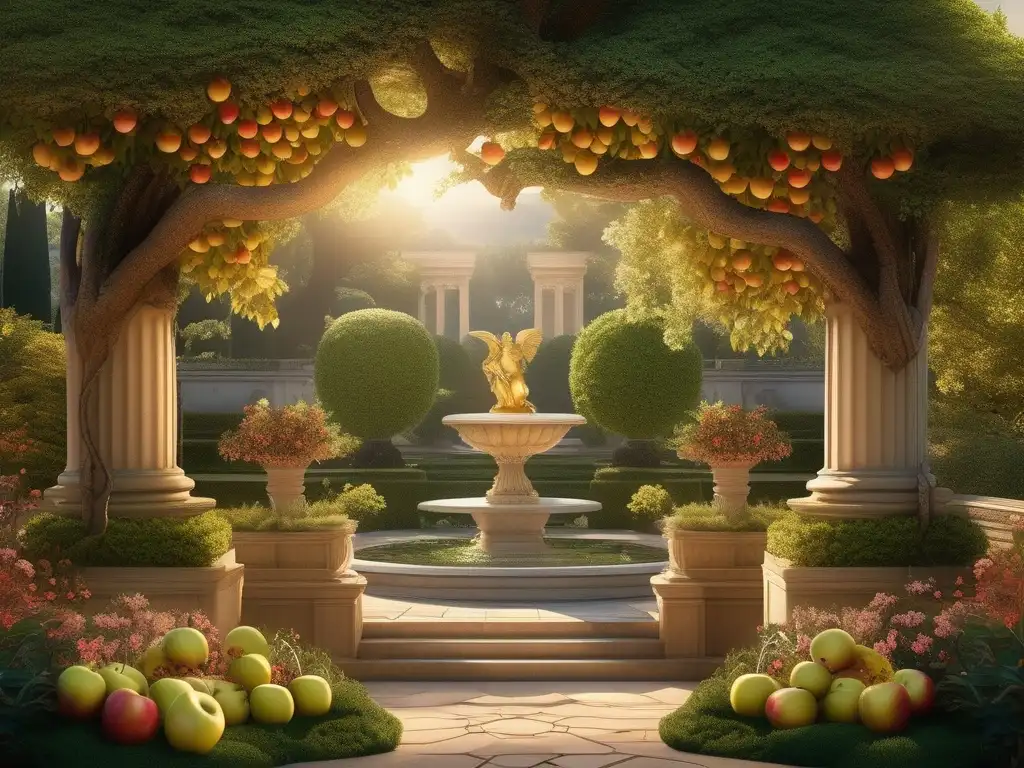 Jardín Hespérides: manzanas doradas, mitología griega