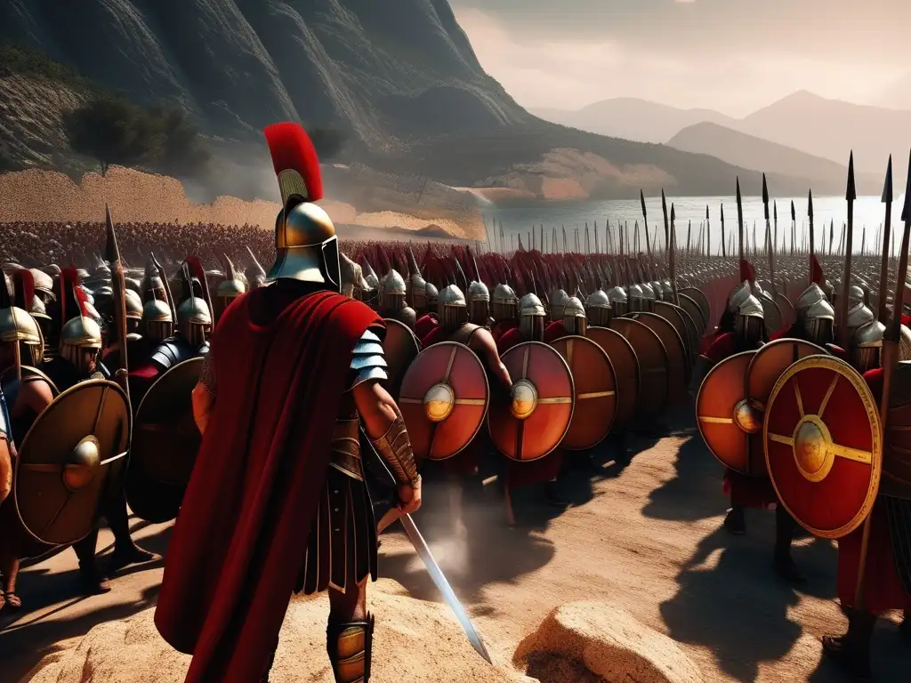 Batalla de Thermopylae: Rey Leonidas lidera a los espartanos Batalla de las Termópilas, Leonidas lidera a los espartanos contra el ejército persa