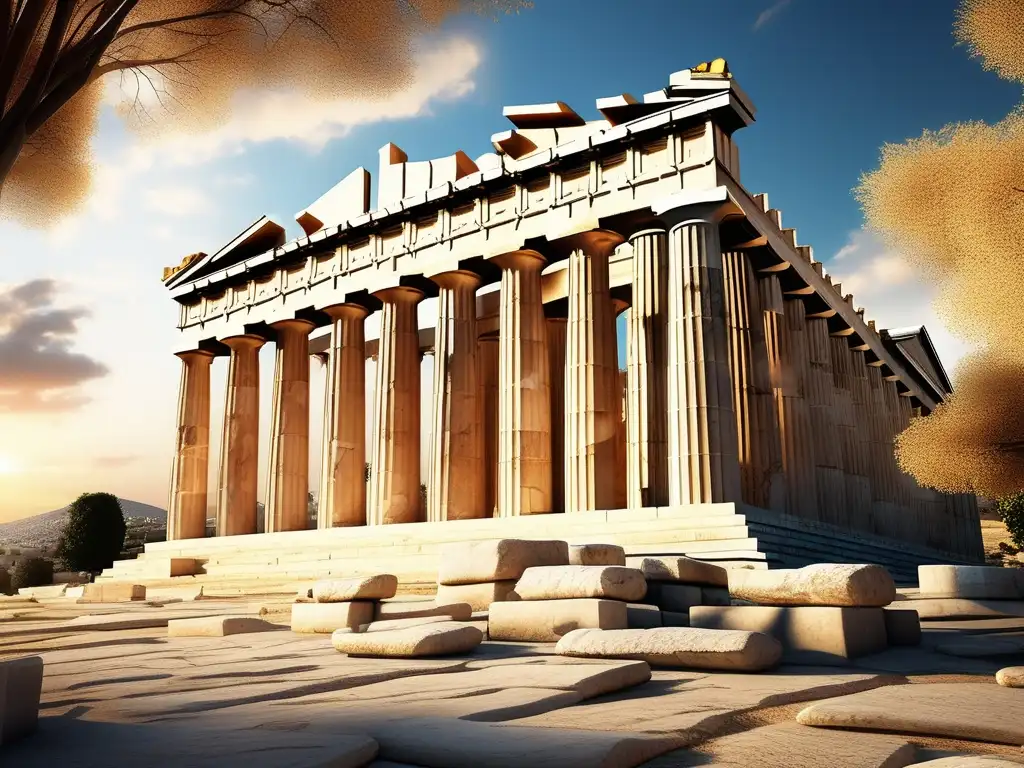 Importancia del Partenón en Grecia: Imagen 8k detallada muestra la grandiosidad y belleza de este símbolo de la civilización griega