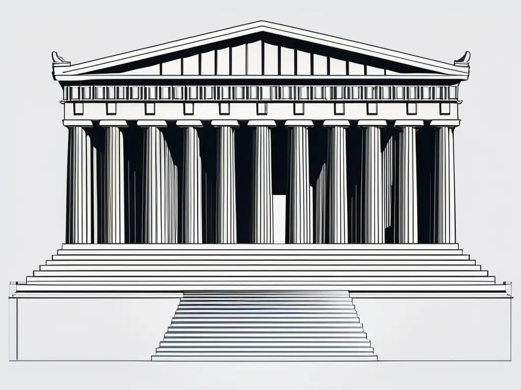 Ingeniería griega antigua: Construcción maravillas - Parthenon bajo el sol, columna dórica, diseño simétrico