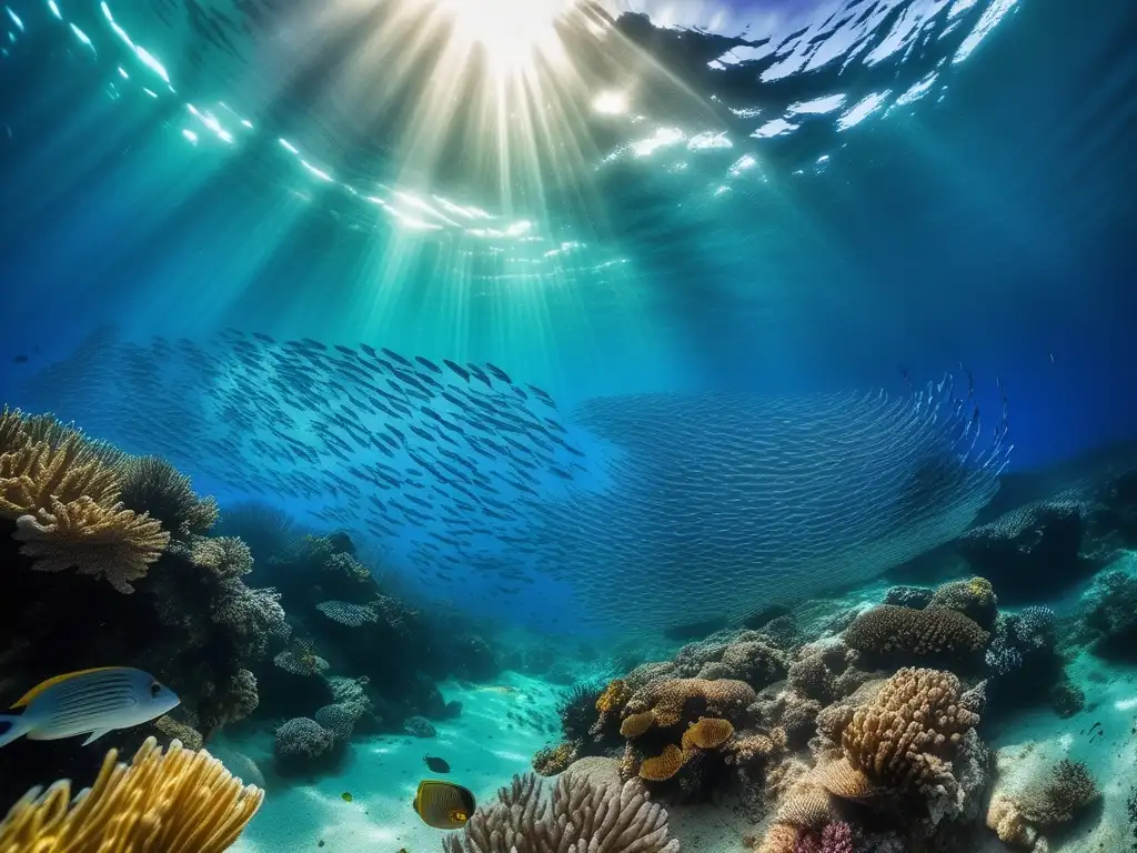 Descubrimientos en biología marina en la Antigua Grecia: imagen impresionante de un sereno escenario subacuático en aguas cristalinas del Mediterráneo