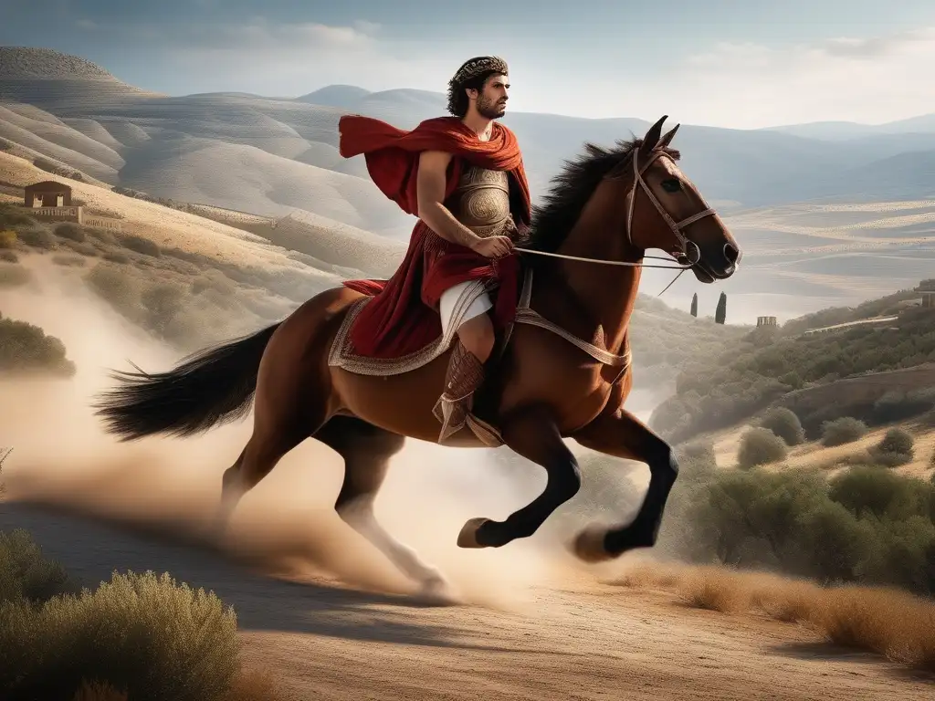 Descifrando el código de la guerra: la importancia de los mensajeros en la antigua Grecia 1 mensajero griego en caballo 84 1