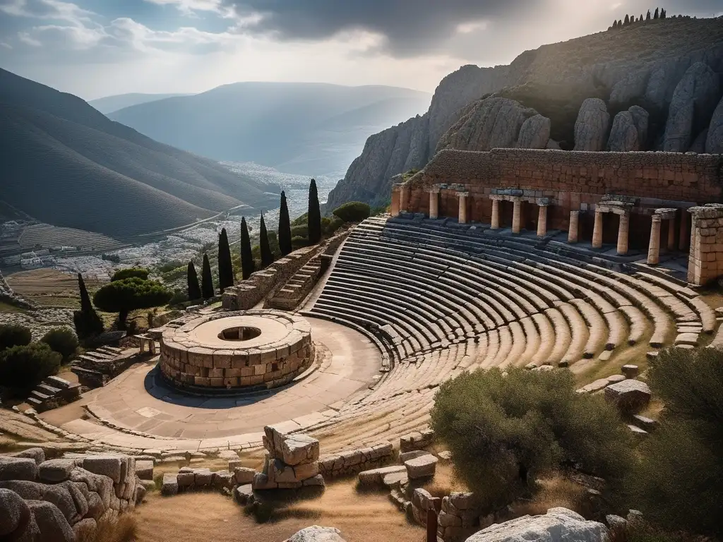 Oráculo de Delfos: Templos y oráculos de Grecia en paisaje griego