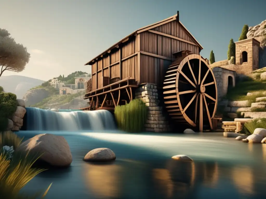 Molino de agua majestuoso en Grecia Molino agua en Grecia: hidráulica y molienda