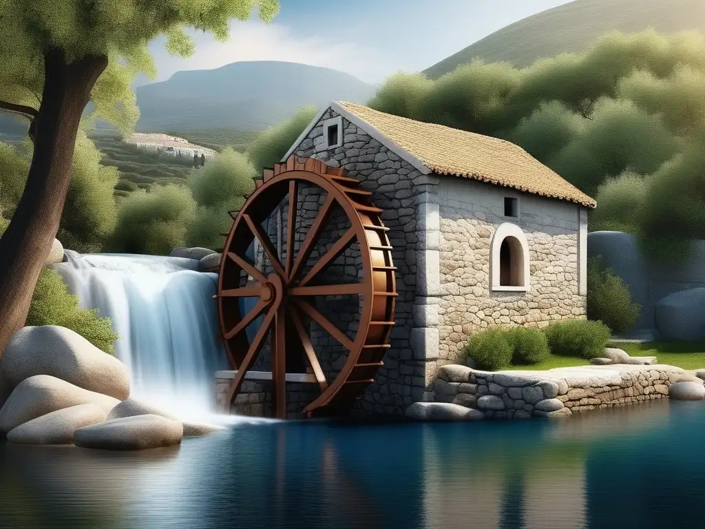 Molino de agua griego tradicional Molino de agua en Grecia: hidráulica y molienda