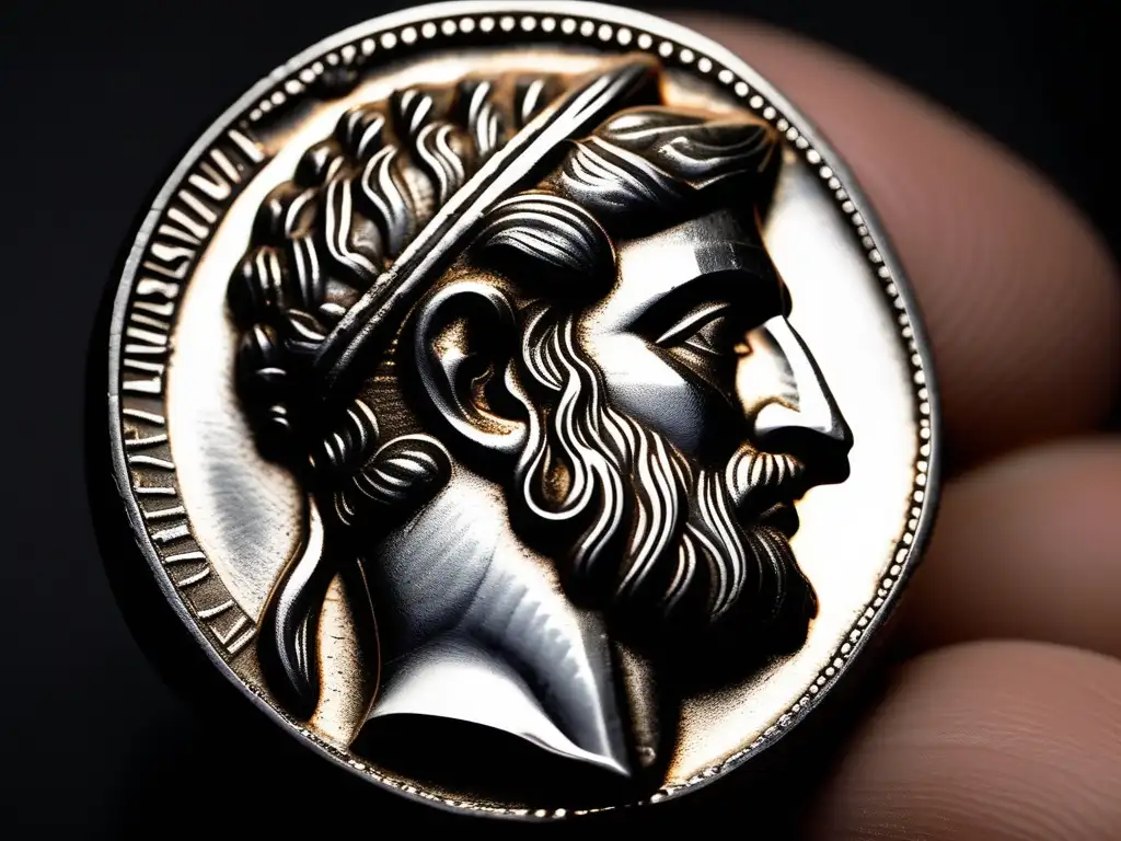 Moneda de plata con líder griego: Importancia monedas guerra Grecia