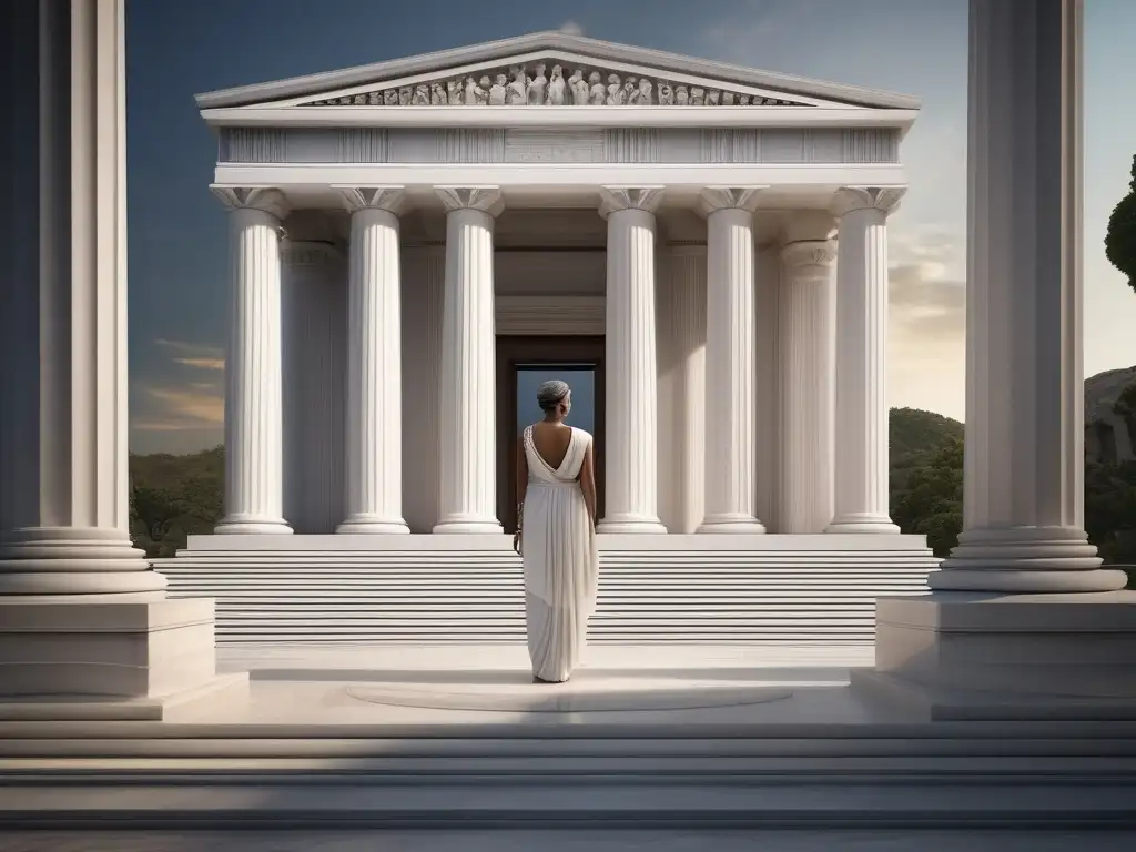 Mujer filósofa en templo griego: desafíos y limitaciones para las mujeres en Grecia clásica