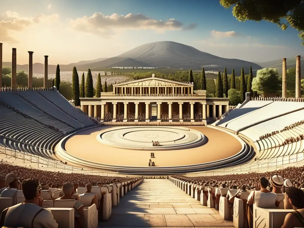 Importancia histórica de las Olimpiadas en Grecia: imagen impresionante de la antigua ciudad de Olympia durante los primeros Juegos Olímpicos