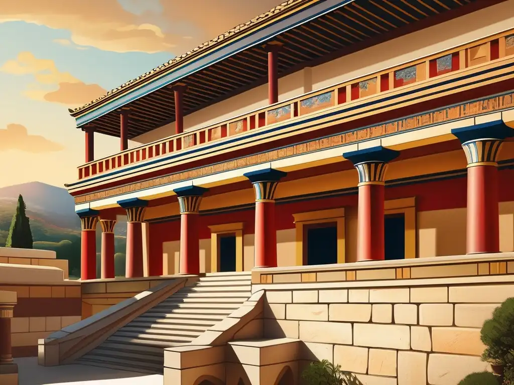 Descubriendo el laberinto del Minotauro en Creta: Palacio de Knossos en una imagen impresionante