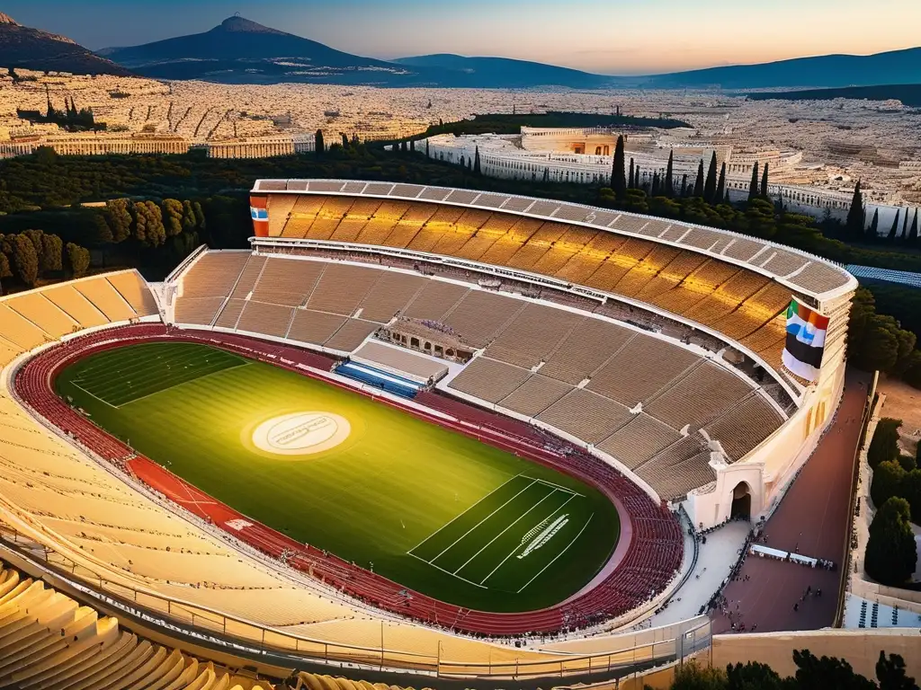 Celebración gastronómica en honor a Apolo en estadio de Atenas