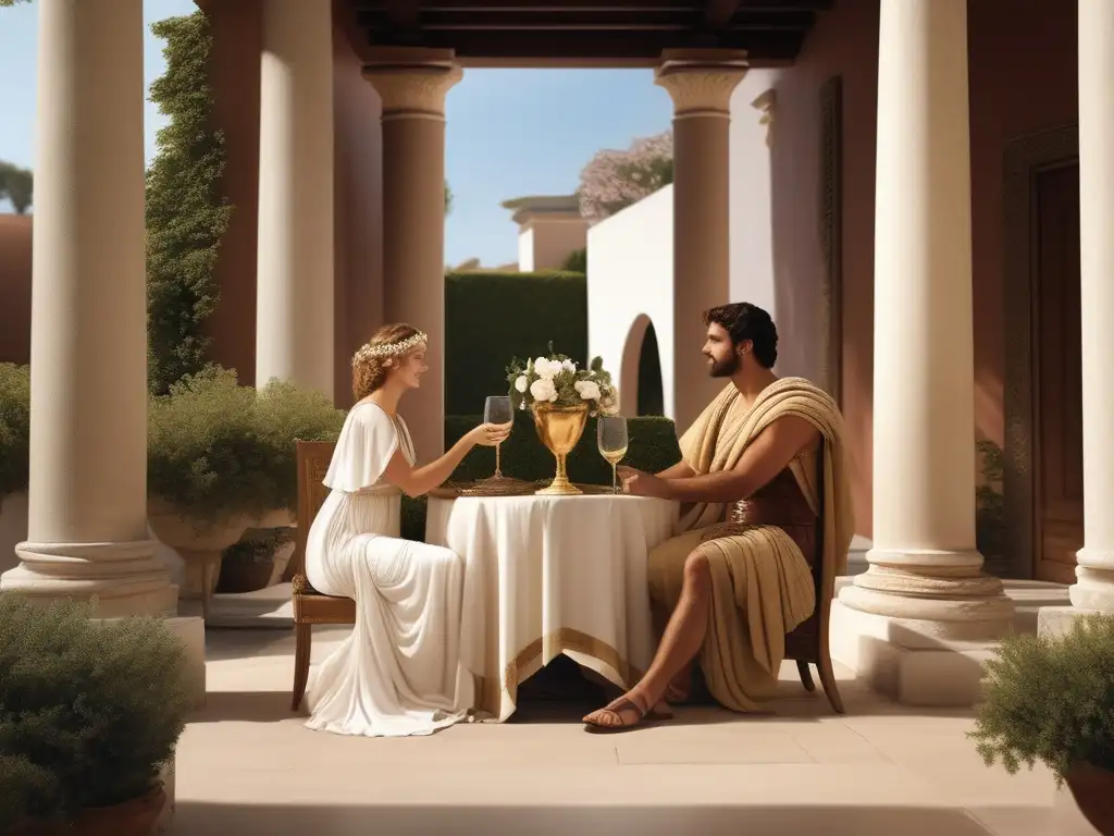 El amor y el matrimonio en la Antigua Grecia: ¿Cómo se vivía realmente? 1 pareja grecia amor table 44 1