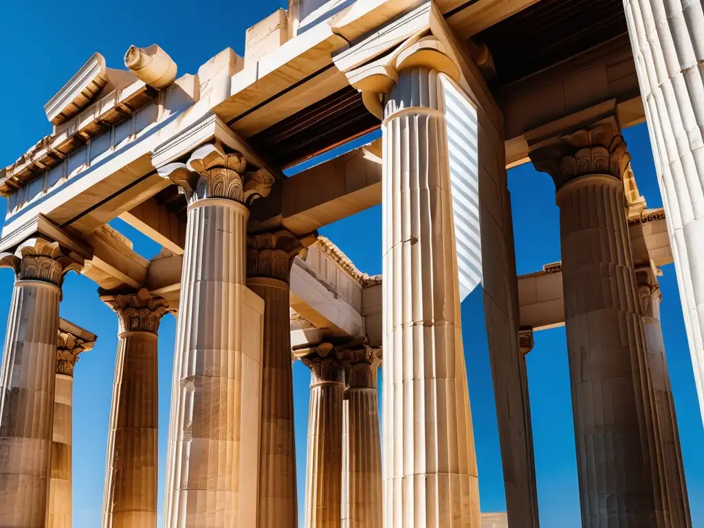 Influencia de la belleza natural en la antigua Grecia: Parthenon en Atenas, un tributo visual a la grandiosidad de la arquitectura griega