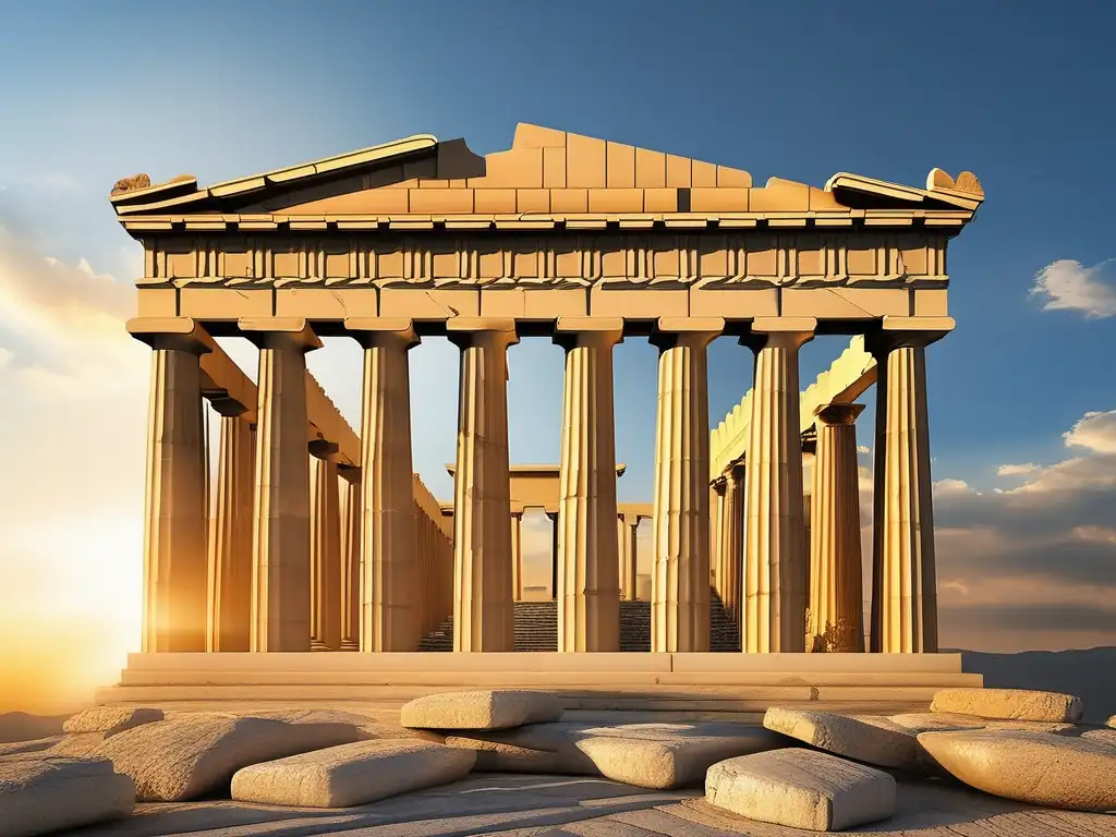 Ruinas majestuosas del Partenón en Atenas, Grecia: Importancia de la mujer en la Antigua Grecia