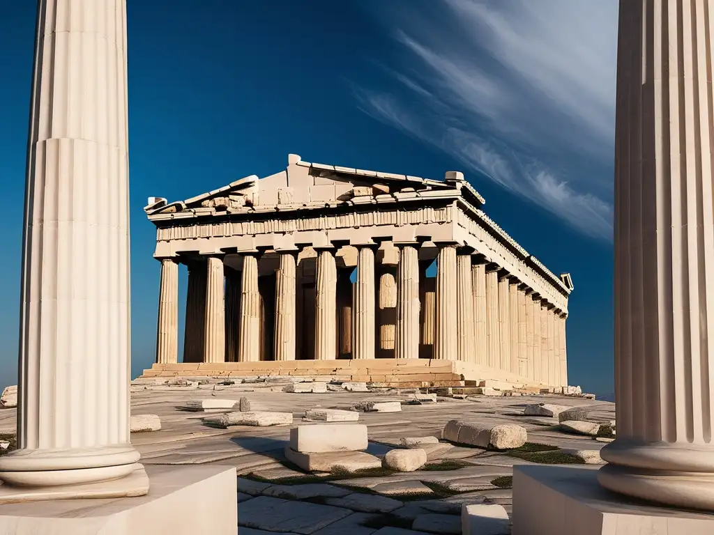 Templo clásico de la Antigua Grecia: Parthenon en Atenas