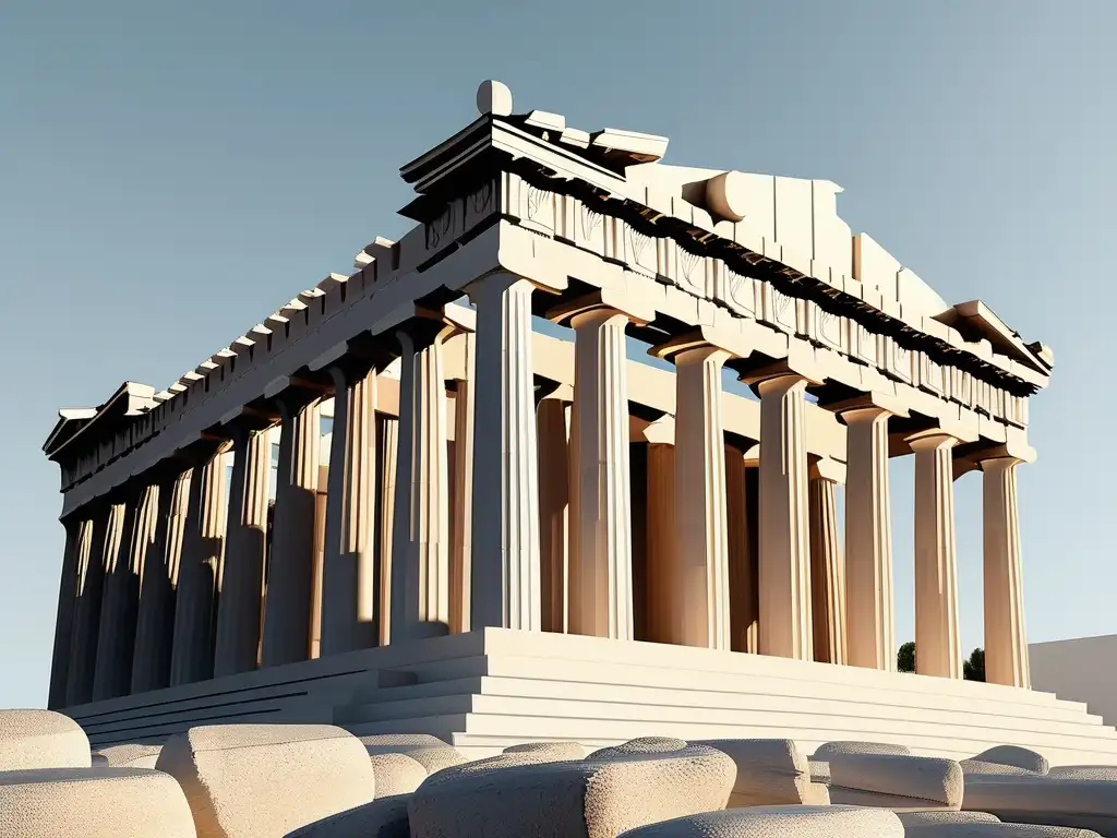 Influencia de la Antigua Grecia en la actualidad: Parthenon minimalista en Atenas, Grecia