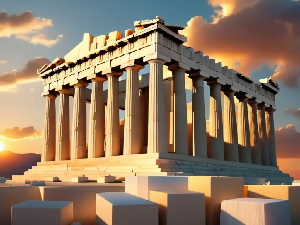 Vista impresionante del Parthenon en Grecia: Importancia histórica y belleza eterna