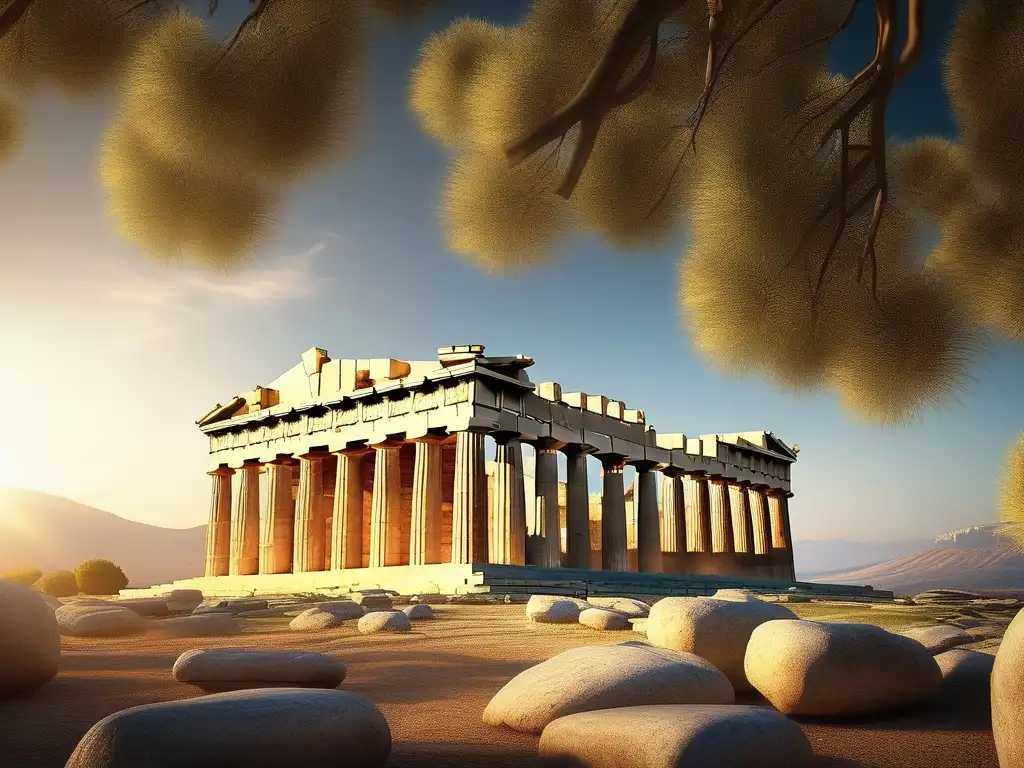 Festival en honor a Apolo Grecia: Parthenon en Atenas, Grecia - majestuosas columnas y paisaje sereno