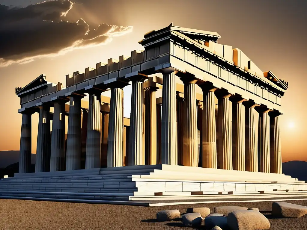 Fotorealismo del Parthenon: historia y diseño de columnas griegas