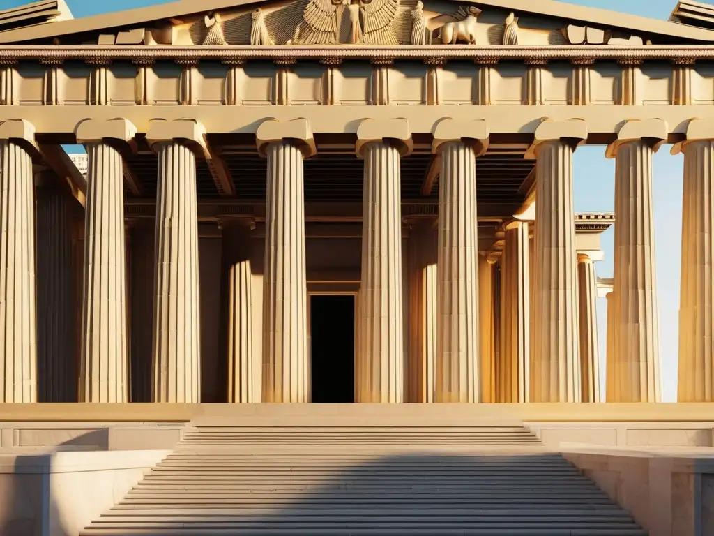 Parthenon, templo griego dedicado a Atenea, muestra la influencia de los dioses en la arquitectura clásica