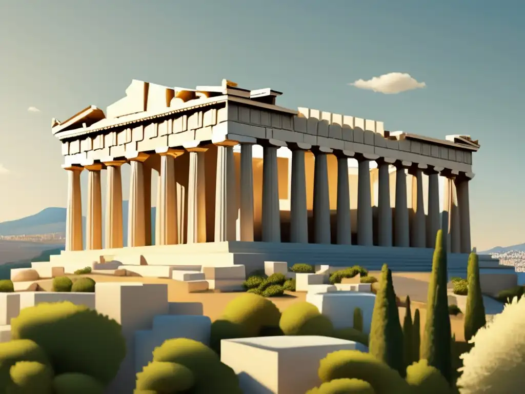 Celebración Panateneas en Grecia: Parthenon, diosa Athena, columnas, festividades, legado cultural