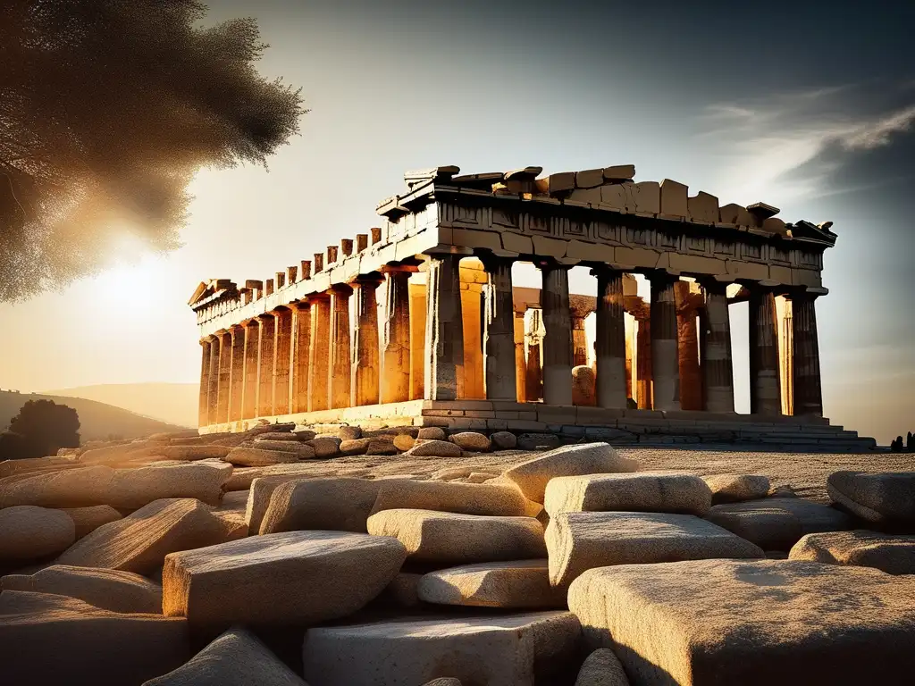 Guía de viajes a la Antigua Grecia: Parthenon, templo icónico en Atenas, destaca con majestuosidad y belleza atemporal