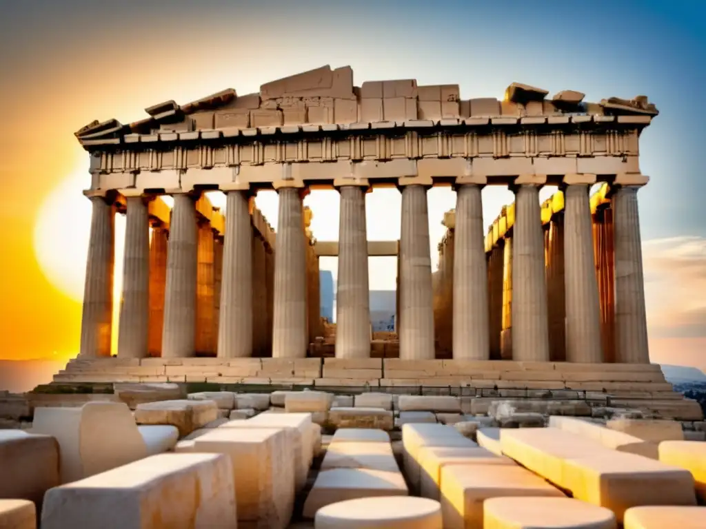 Parthenon en la Acrópolis de Atenas: Técnicas de construcción de la antigua Grecia