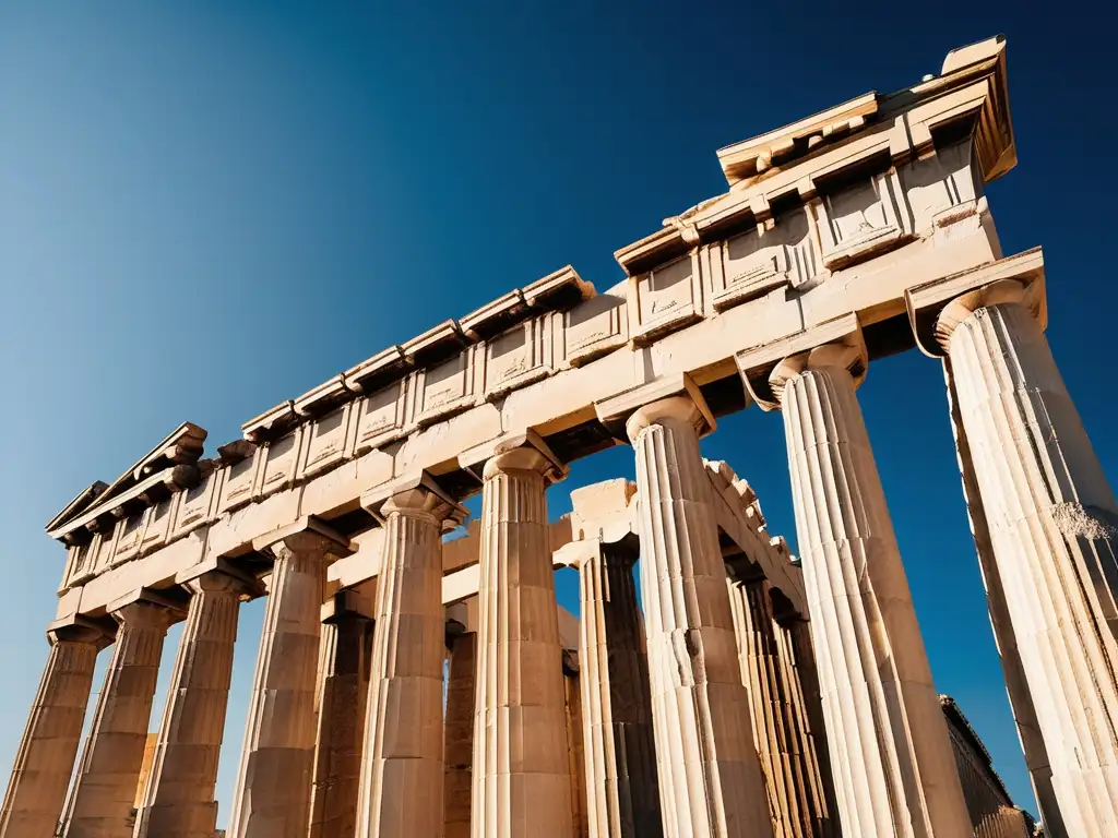 Ruinas majestuosas del Parthenon: símbolo icónico de la genialidad arquitectónica de la antigua Grecia y la importancia de los Juegos Panatenaicos