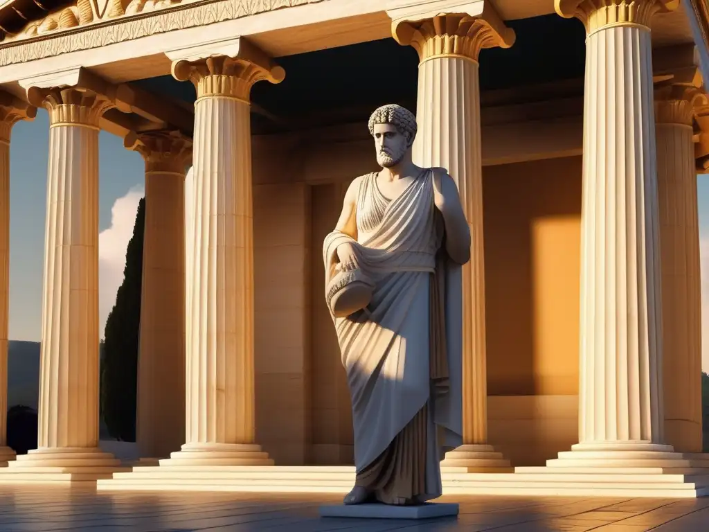 Descubriendo los secretos de Pausanias en Grecia: una imagen impresionante del viajero griego frente al Templo de Zeus en Olympia