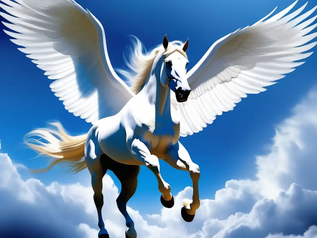 Majestuoso Pegaso alado simboliza significado y simbolismo de caballos alados