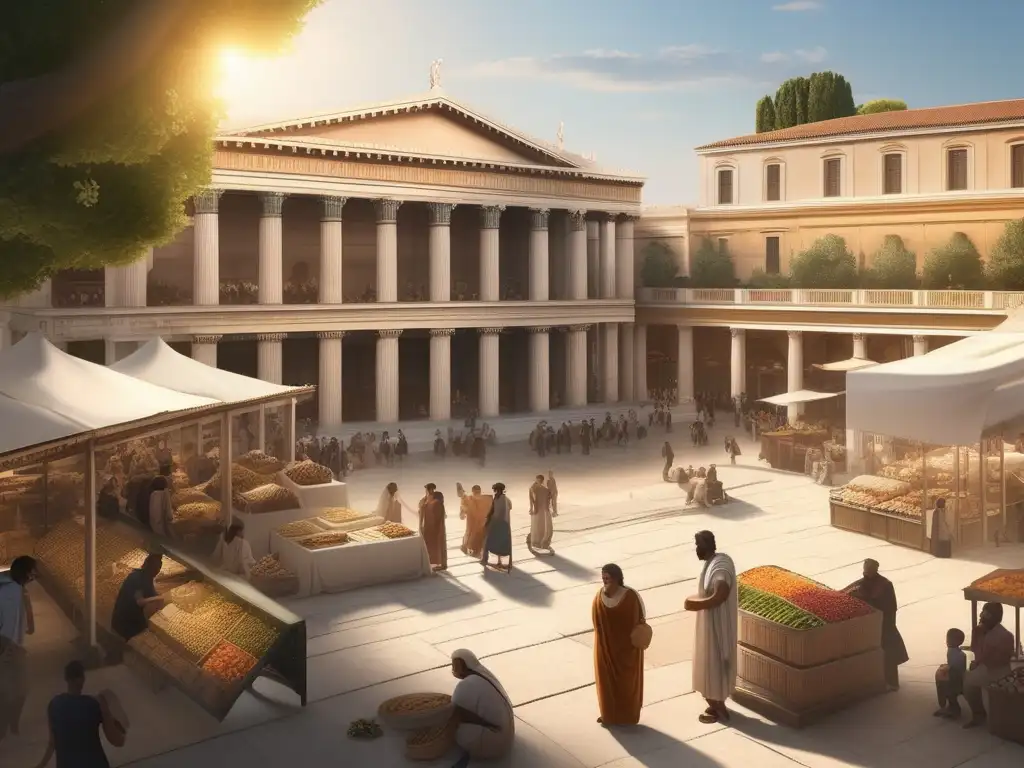 Agora de Atenas: Democracia y comercio Agora de Atenas: Democracia y economía en Grecia
