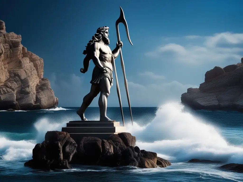 Poseidon, dios del mar: majestuosidad y poder en alta mar