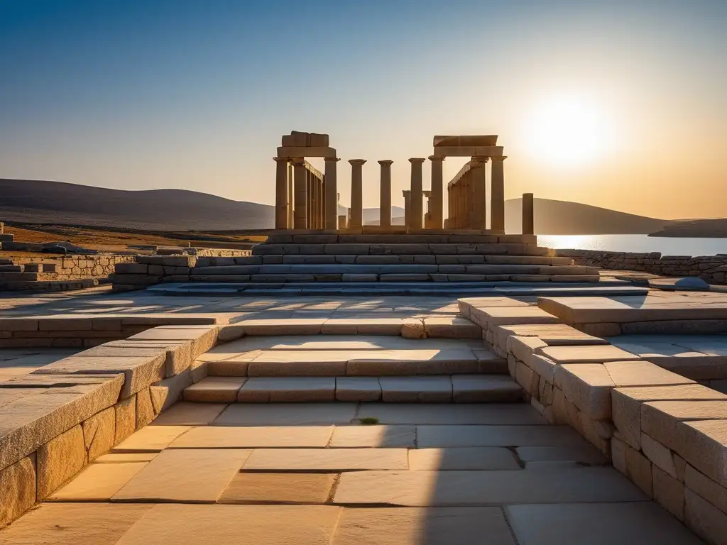 Delos, misterios y abandono en una imagen detallada de la antigua ciudad arqueológica