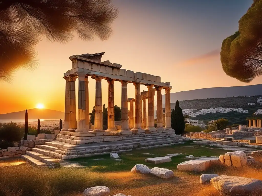 Ruinas del Templo de Demeter en el Festival Misterios Eleusinos Grecia