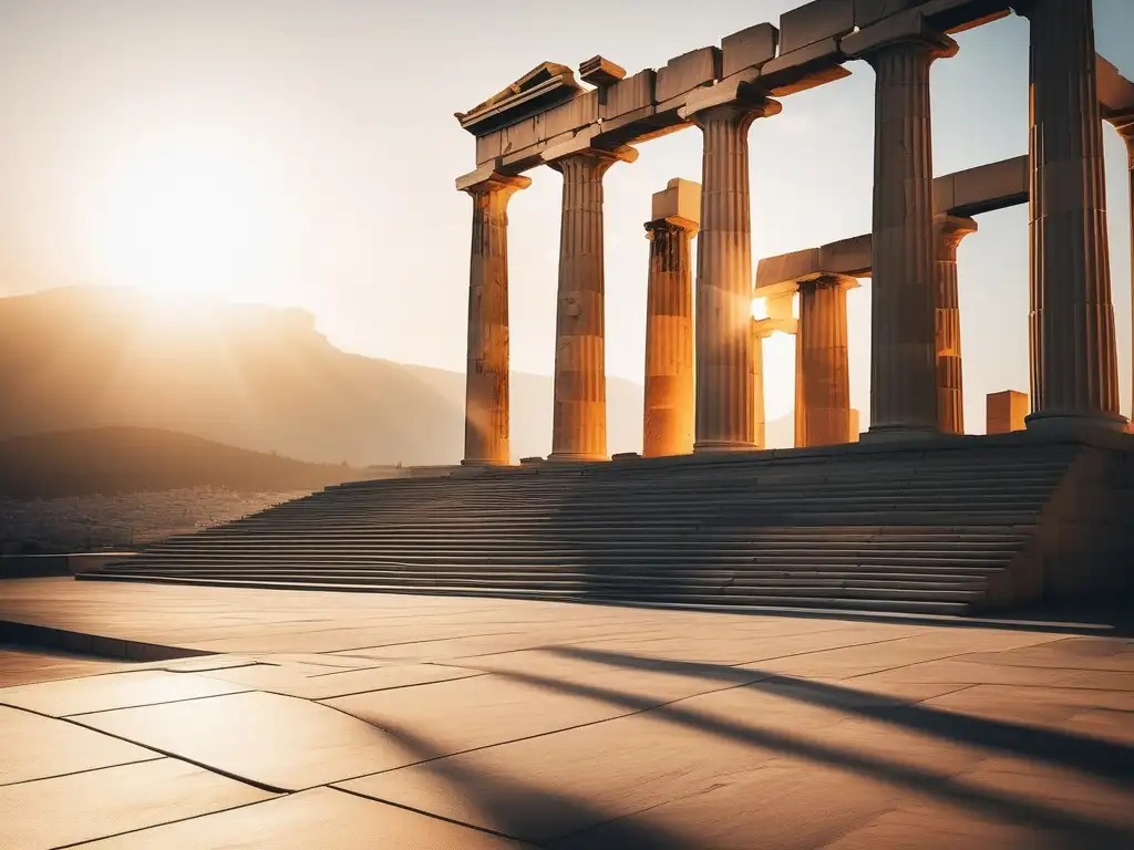 Influencia Guerra Peloponeso: Ruinas del Parthenon en Atenas, Grecia