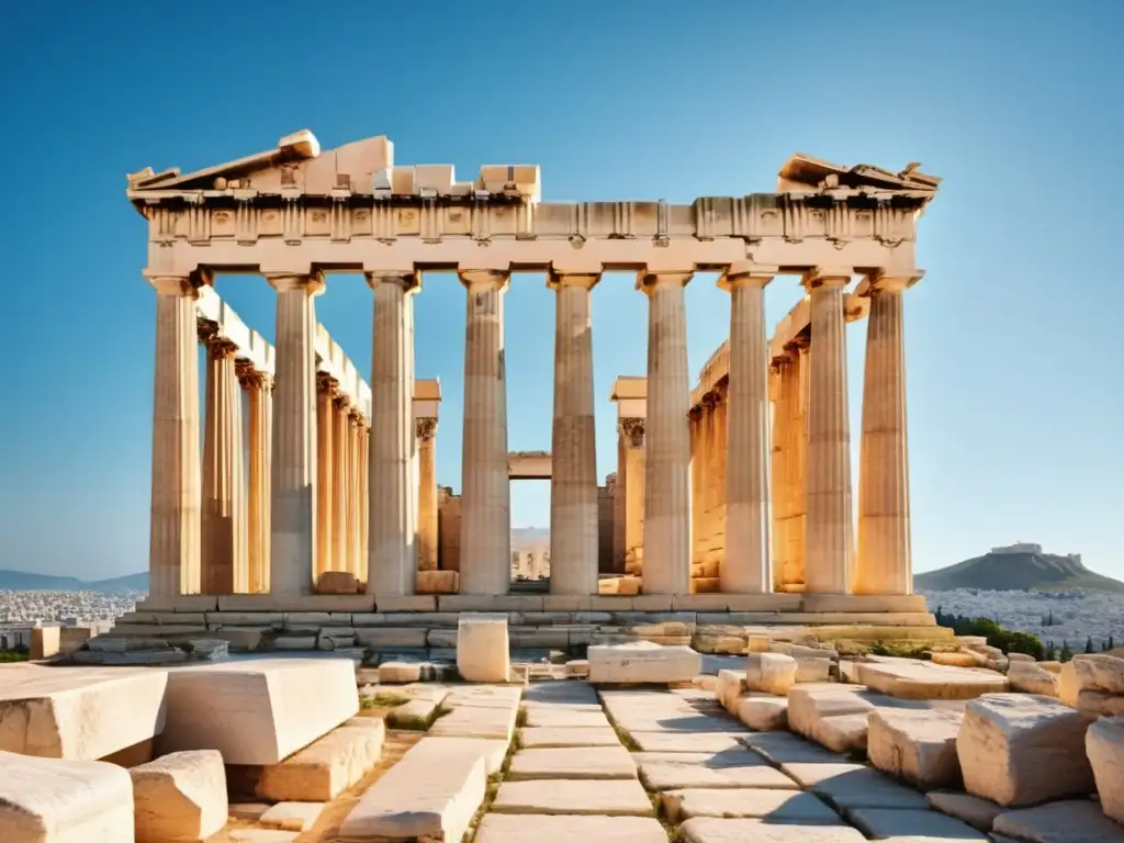 Ruinas de la antigua ciudad de Atenas, Grecia: Parthenon y legado de Grecia en las relaciones internacionales