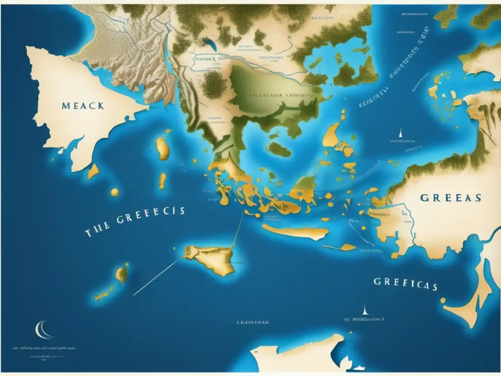 Rutas olvidadas de la Antigua Grecia en un mapa detallado y cautivador