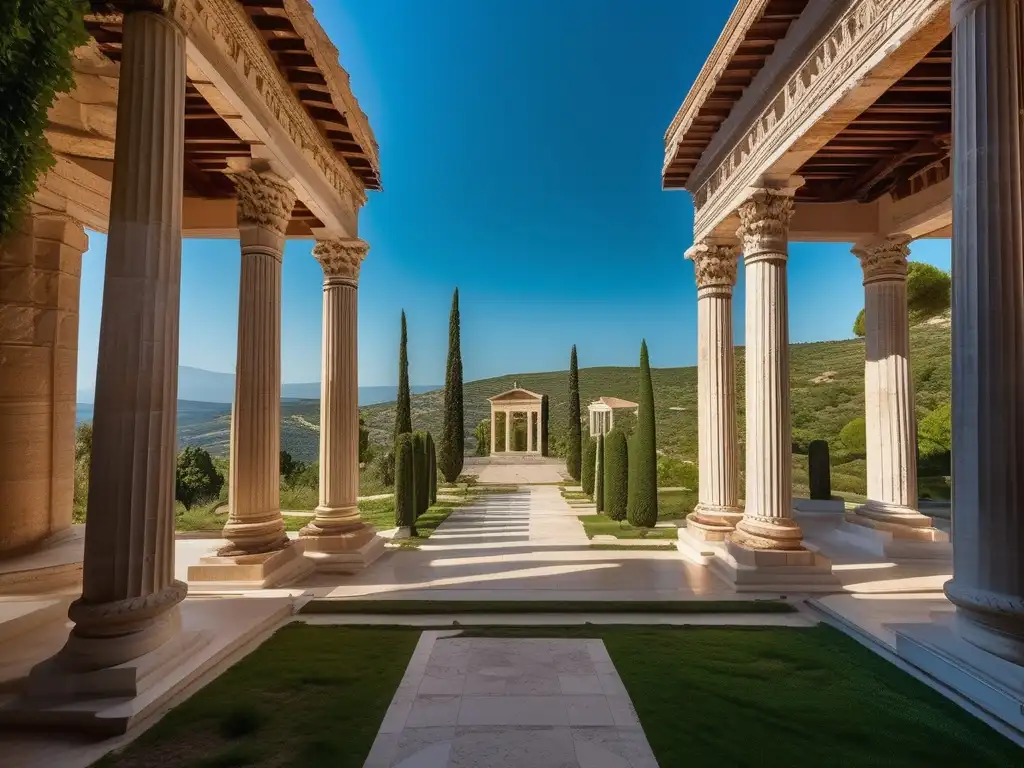 Historia del santuario de Asclepio en Epidauro, majestuoso templo griego con impresionantes detalles arquitectónicos y esculturas