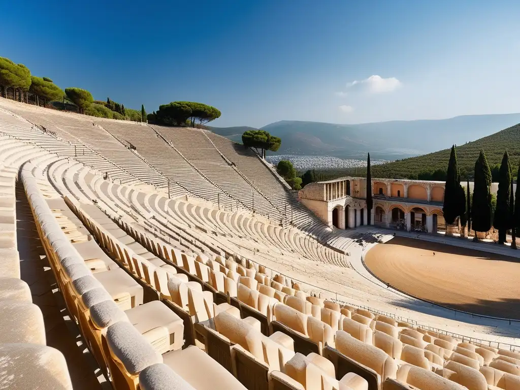 Importancia teatro en Atenas: majestuosidad y belleza arquitectónica del antiguo teatro Epidaurus