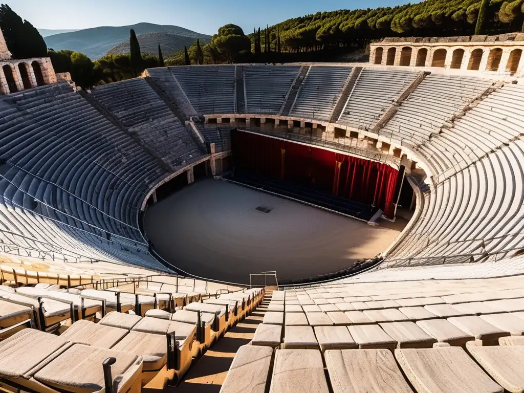 Teatro griego antiguo: trascendencia y belleza en la imagen 8k del teatro de Epidaurus