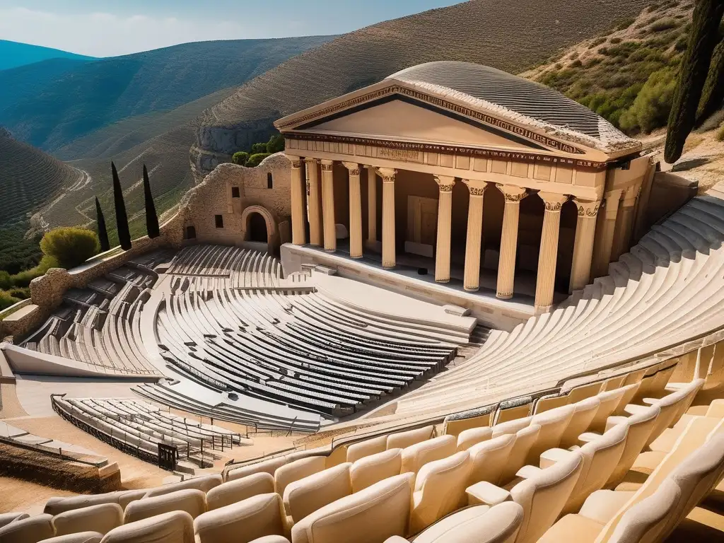 Teatro griego con acústica perfecta en paisaje pintoresco