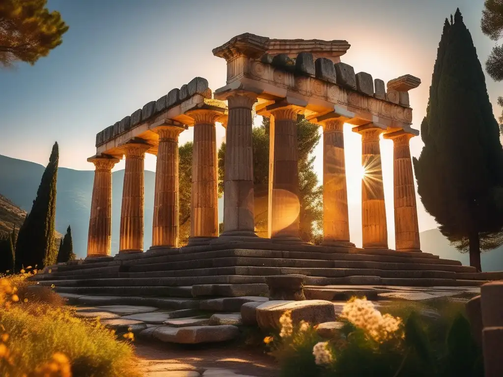 Descubre la majestuosidad del Templo de Apolo en Delphi, Grecia