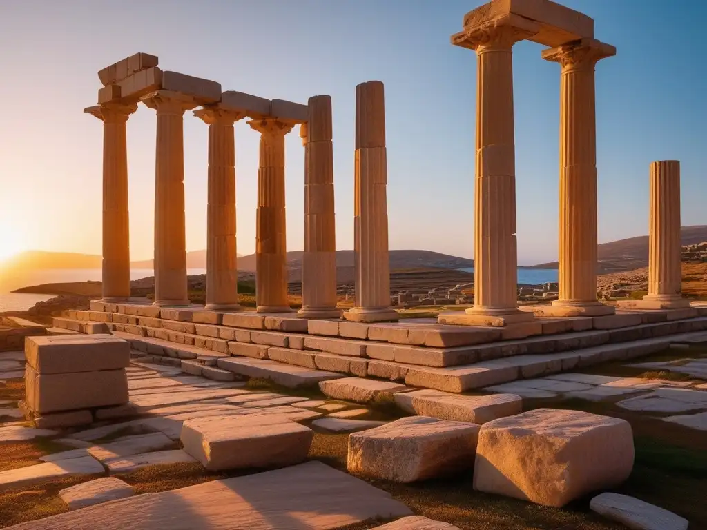 Templo de Apolo en Delos, ombligo sagrado de Grecia