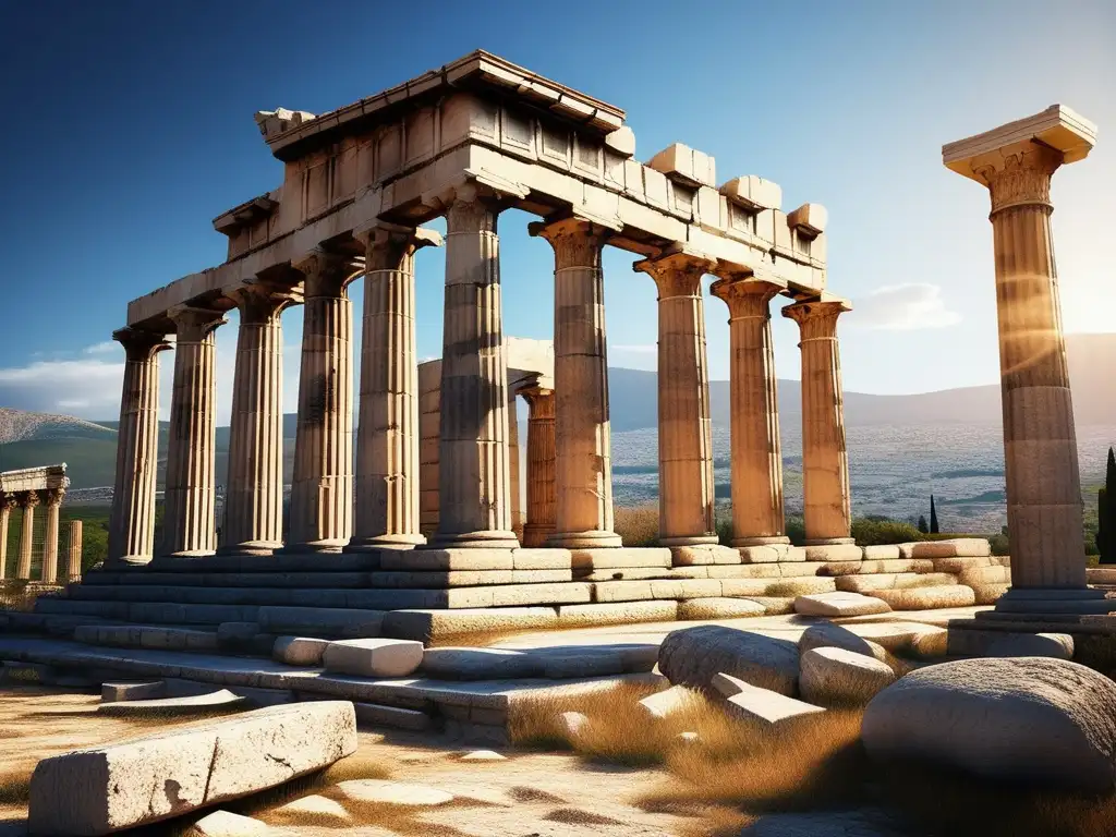 Ruinas del Templo de Apolo en Corinto, Grecia - Legado cultural de Corinto en Grecia