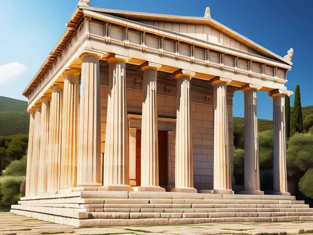 Templo de Asclepio en Epidaurus, Grecia: arquitectura majestuosa y naturaleza exuberante del Oráculo de Delfos en medicina antigua