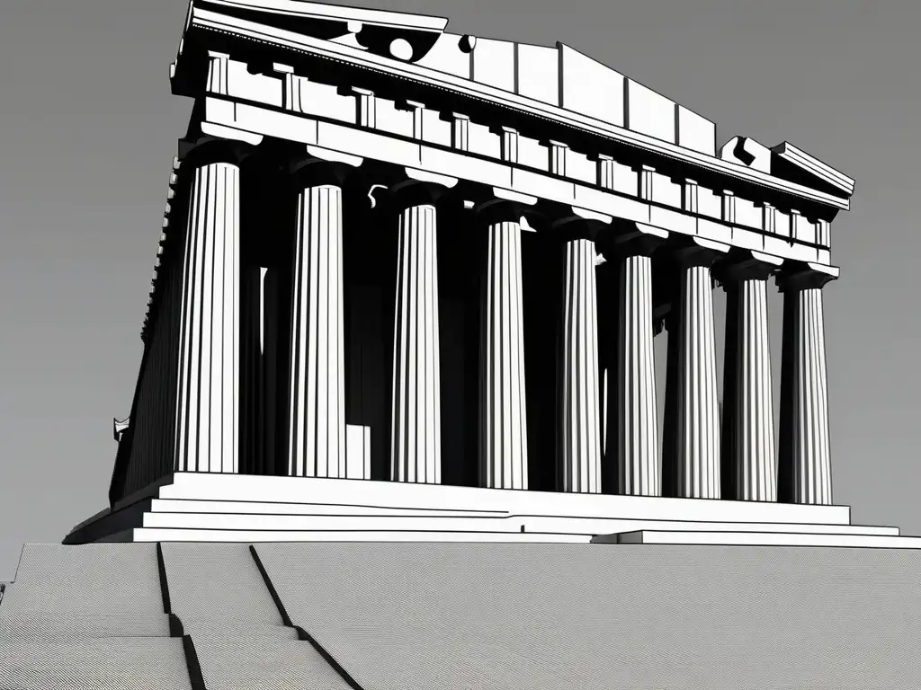 Parthenon: Templo icónico de la diosa Athena en Atenas, resaltando la belleza arquitectónica y la historia del Periodo Arcaico en Grecia